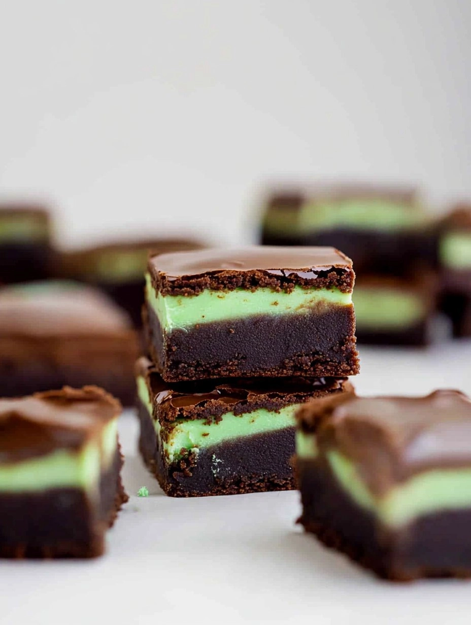 Mint Chocolate Brownies | Easy St Patrick's Day Fudgy Brownies