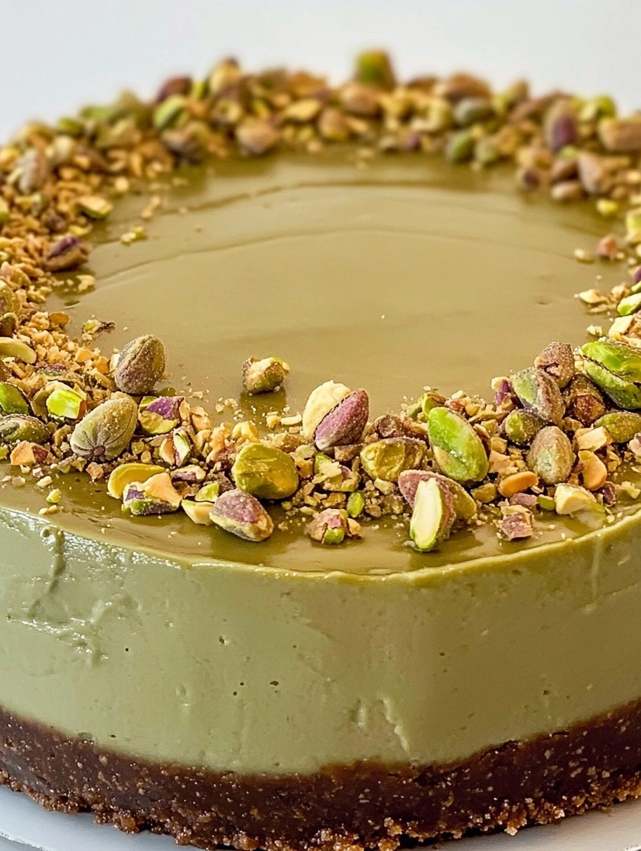 Pistachio Cheesecake | Easy No-Bake Green Dessert