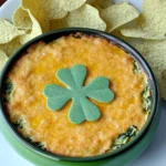 Shamrock-Spinach-Artichoke-Dip-with-Green-Tortilla-Chips-Recipe