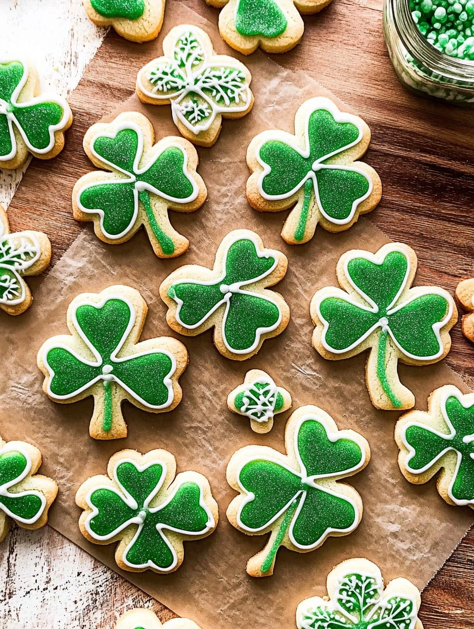 Shamrock Sugar Cookies | Decorated St Patrick's Day Cookies