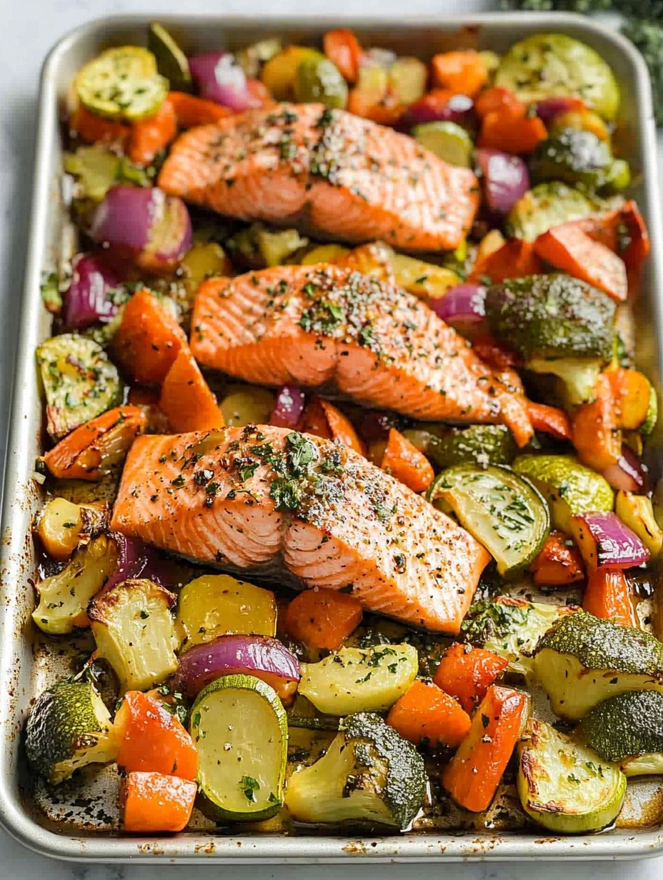 Sheet Pan Salmon | Baked Salmon with Roasted Vegetables
