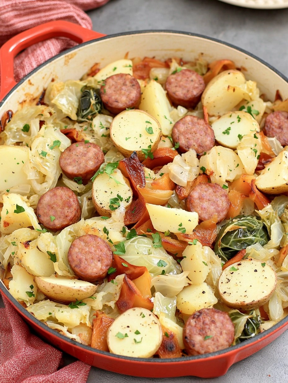 Sheet-Pan Sausage, Cabbage & Potatoes (Easy Weeknight Dinner)