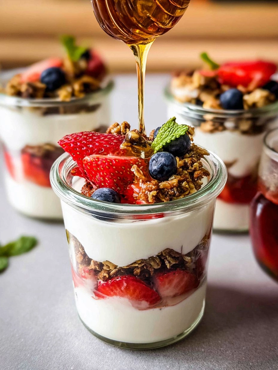 Simple Fruit & Yogurt Parfaits with Granola (Customizable)