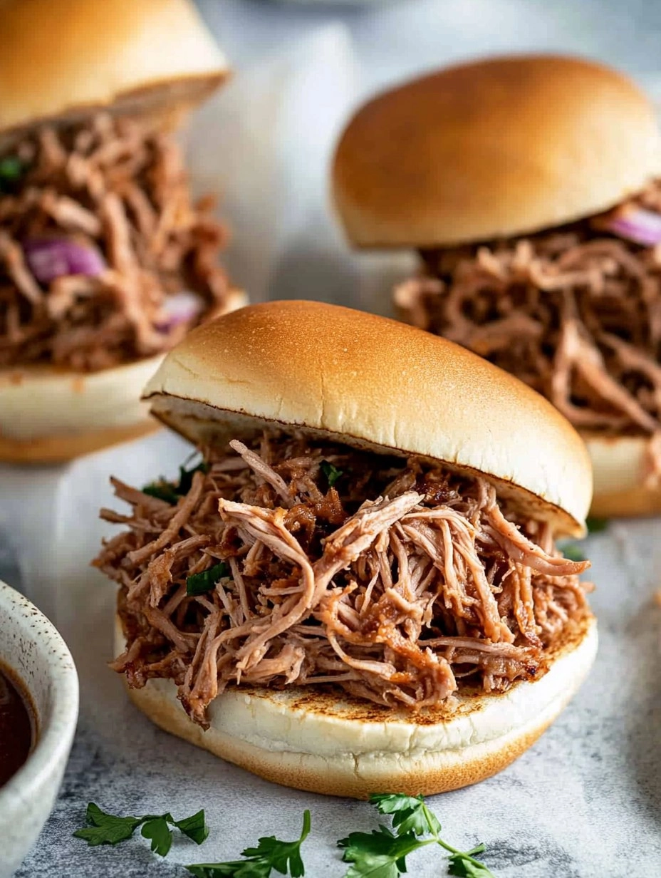 Slow Cooker Pulled Pork | Tender Shredded Pork Sandwiches