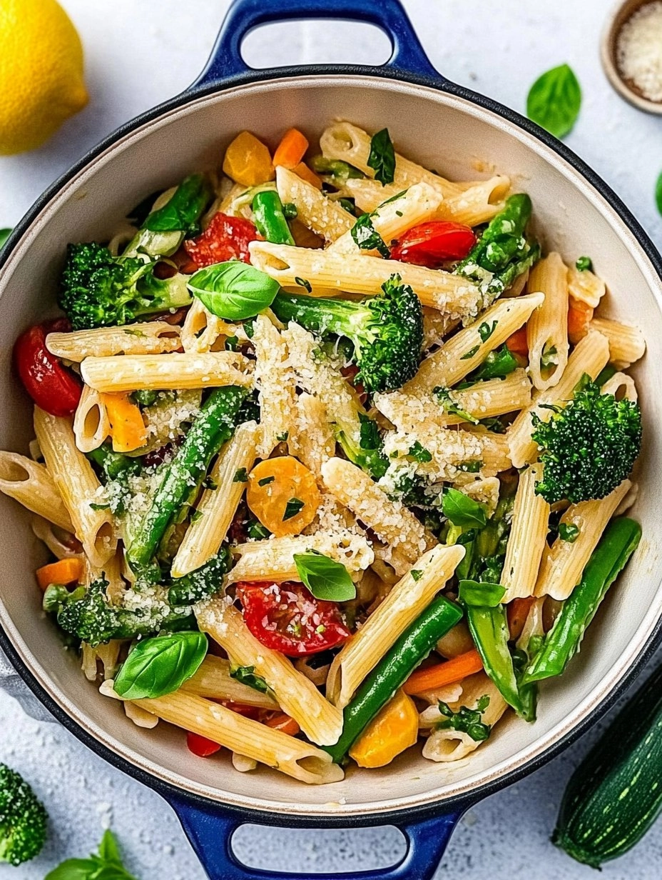 Spring Pasta Primavera | Fresh Vegetable Pasta with Light Sauce