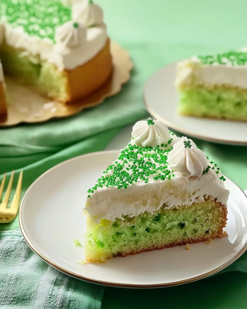 St. Patricks Day Lime Poke Cake